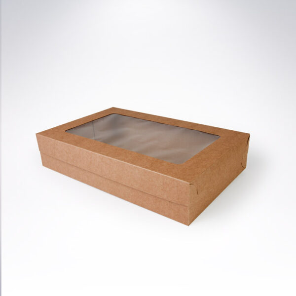 Krabička s okienkom 370x230x75 kraft