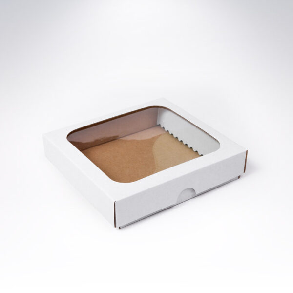 Krabička s okienkom 90x90x25 biela